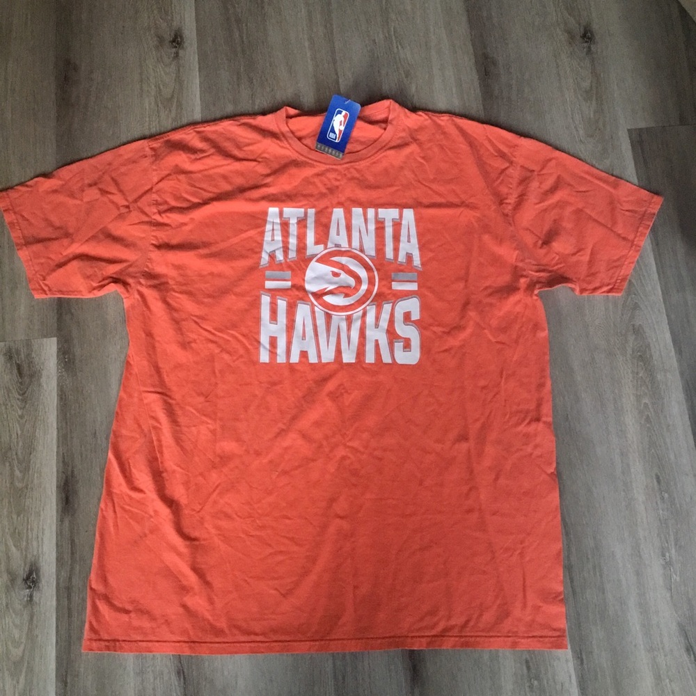 NBA Atlanta Hawks Orange Graphic Tee - White Logo